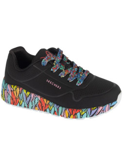 Skechers uno lite - subtle love 314088l-bkmt czarne 31