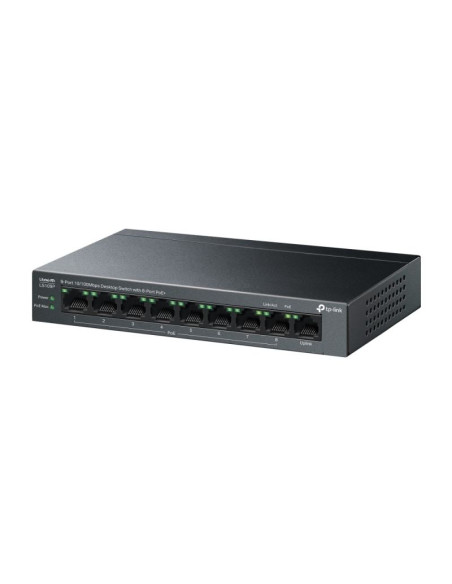 Tp-link litewave ls109p łącza sieciowe nie zarządzany fast ethernet (10/100) obsługa poe czarny