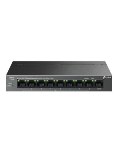 Tp-link litewave ls109p łącza sieciowe nie zarządzany fast ethernet (10/100) obsługa poe czarny
