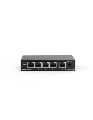 Ruijie networks rg-es105gd przełącznik sieciowy nie zarządzany gigabit ethernet (10/100/1000) czarny