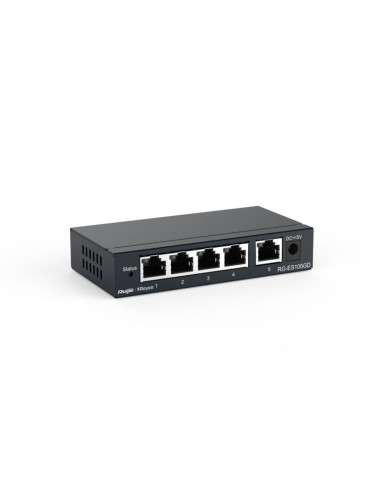 Ruijie networks rg-es105gd przełącznik sieciowy nie zarządzany gigabit ethernet (10/100/1000) czarny