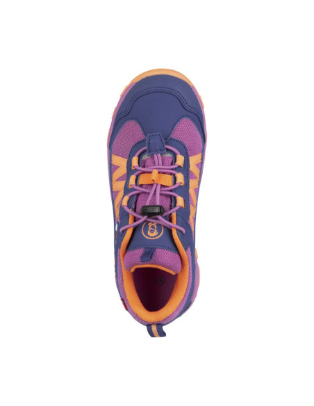 Wodoodporne buty turystyczne dziecięce dla chłopca/dziewczynki trollkids kids tronfjell hiker low violet blue/mallow pink/papaya