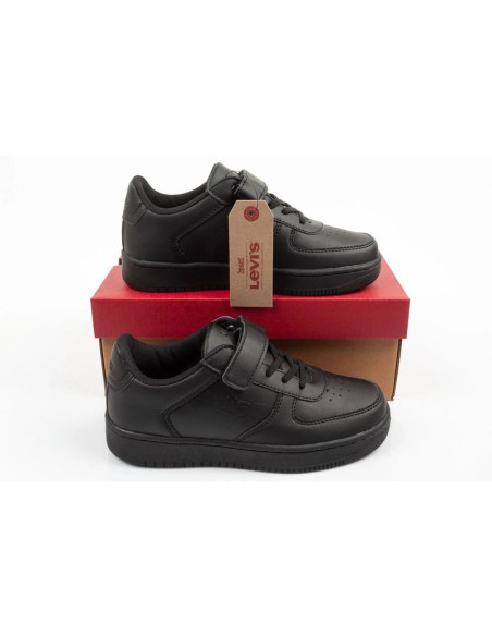 Levi's buty dziecięce sportowe union se czarne młodzieżowe na rzep