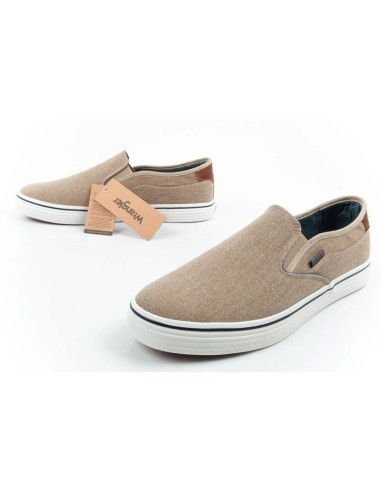 Wrangler buty męskie sportowe calypso trampki slip-on brązowe wygodne