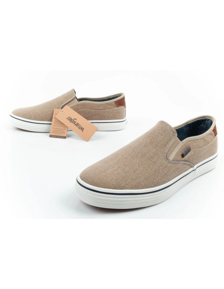 Wrangler buty męskie sportowe calypso trampki slip-on brązowe wygodne