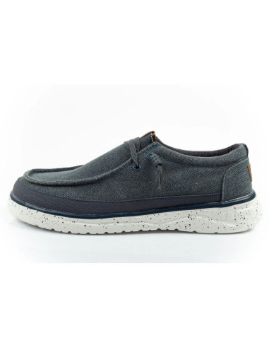 Wrangler buty męskie półbuty mokasyny makena stone niebieskie modne granatowe