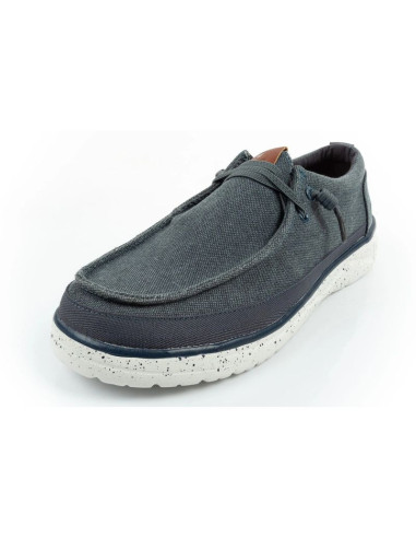 Wrangler buty męskie półbuty mokasyny makena stone niebieskie modne granatowe