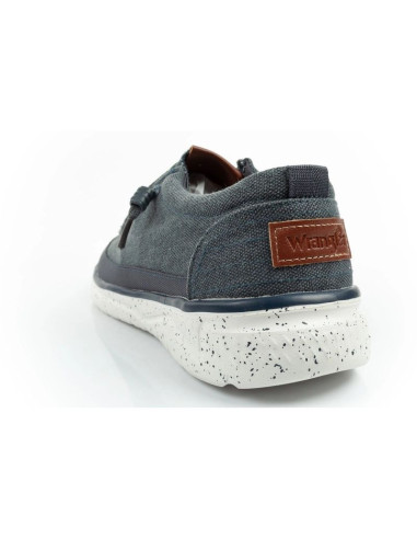 Wrangler buty męskie półbuty mokasyny makena stone niebieskie modne granatowe