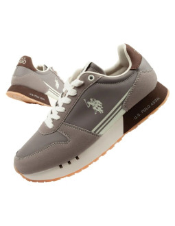 U.s polo assn buty sportowe sneakersy męskie modne wygodne brązowe
