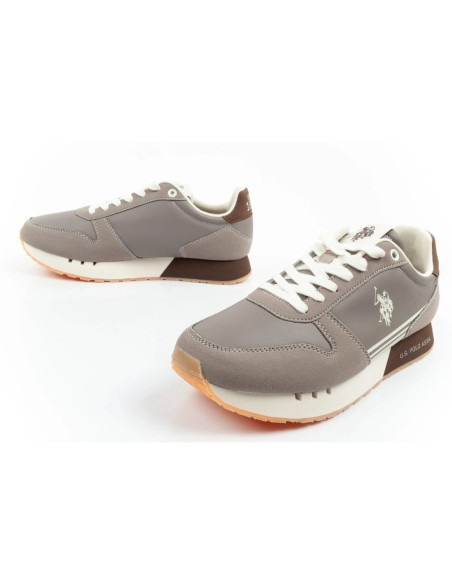 U.s polo assn buty sportowe sneakersy męskie modne wygodne brązowe
