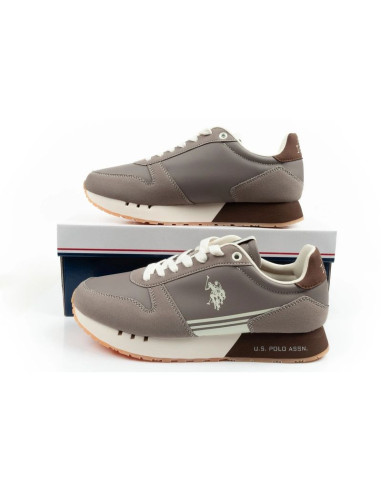 U.s polo assn buty sportowe sneakersy męskie modne wygodne brązowe