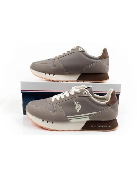 U.s polo assn buty sportowe sneakersy męskie modne wygodne brązowe