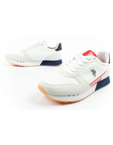 U.s polo assn buty sportowe sneakersy męskie modne wygodne białe