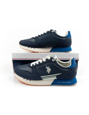 U.s polo assn buty sportowe sneakersy męskie modne wygodne niebieskie