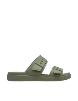 Klapki damskie crocs brooklyn buckle low zielone 211215 3bx