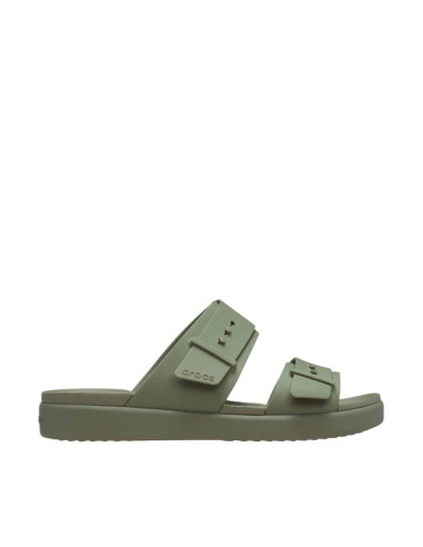 Klapki damskie crocs brooklyn buckle low zielone 211215 3bx