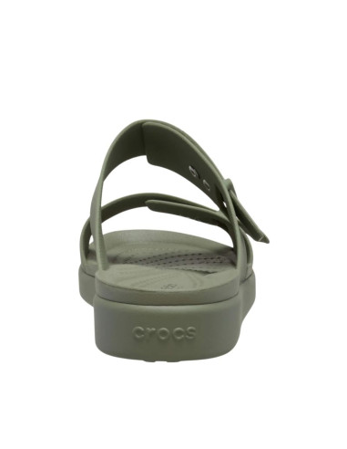 Klapki damskie crocs brooklyn buckle low zielone 211215 3bx