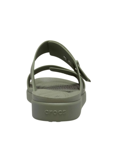 Klapki damskie crocs brooklyn buckle low zielone 211215 3bx