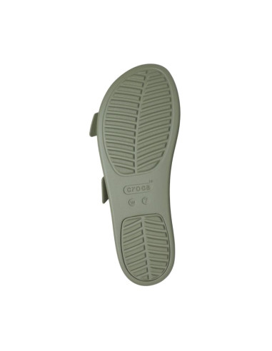 Klapki damskie crocs brooklyn buckle low zielone 211215 3bx