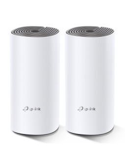 Tp-link deco e4 (2-pack) dual-band (2.4 ghz/5 ghz) wi-fi 5 (802.11ac) biały, szary wewnętrzny