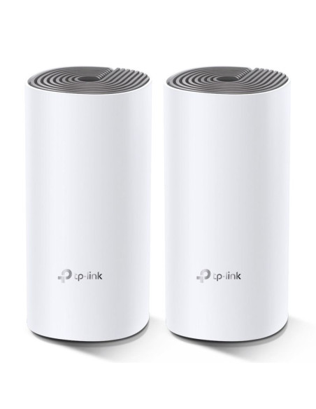 Tp-link deco e4 (2-pack) dual-band (2.4 ghz/5 ghz) wi-fi 5 (802.11ac) biały, szary wewnętrzny