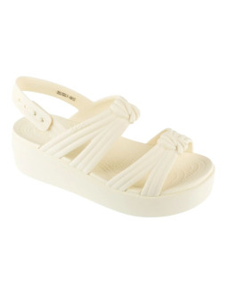 Crocs brooklyn knot low wedge sandal 212864-105 beżowe 36/37