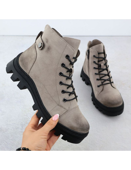 Botki damskie khaki potocki z25-je19317