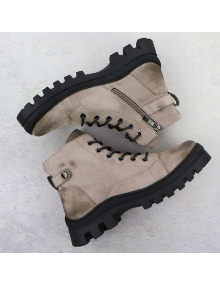 Botki damskie khaki potocki z25-je19317