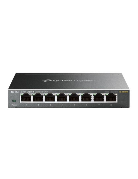 Przełącznik sieciowy tp-link omada tl-sg108s, czarny, nie zarządzany, gigabit ethernet (10/100/1000)