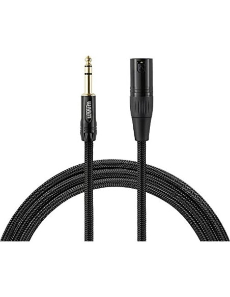 Warm audio prem-xlrm-trsm-6 kabel audio 1,8 m xlr 6.35mm trs czarny