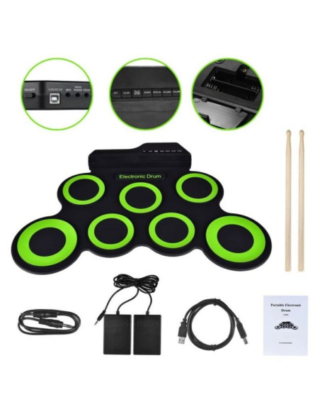 Suprimo roll up drum pad zwijana perkusja elektron