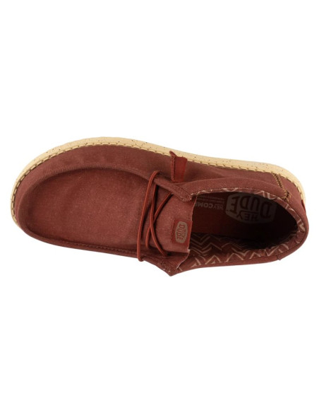 Hey dude wally stretch canvas 40700-7bh czerwone 41