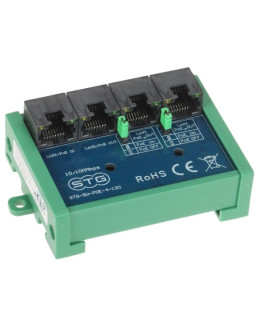 Switch poe / extender stg-sw-poe-4-120 3-portowy + 1x uplink stg