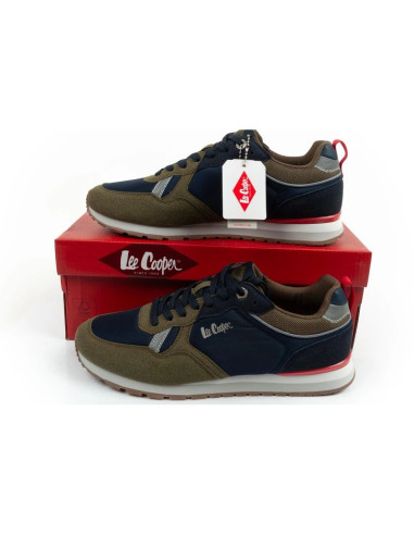 Lee cooper buty sportowe sneakersy męskie modne wygodne wytrzymałe granatowe khaki