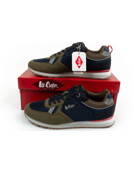 Lee cooper buty sportowe sneakersy męskie modne wygodne wytrzymałe granatowe khaki