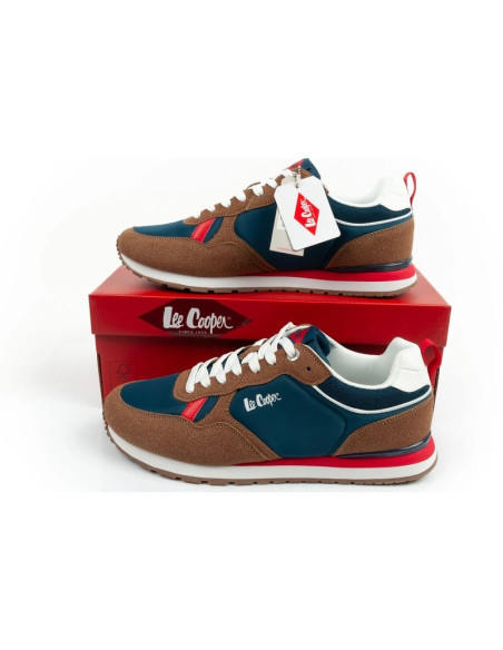 Lee cooper buty sportowe sneakersy męskie modne wygodne wytrzymałe granatowe brązowe