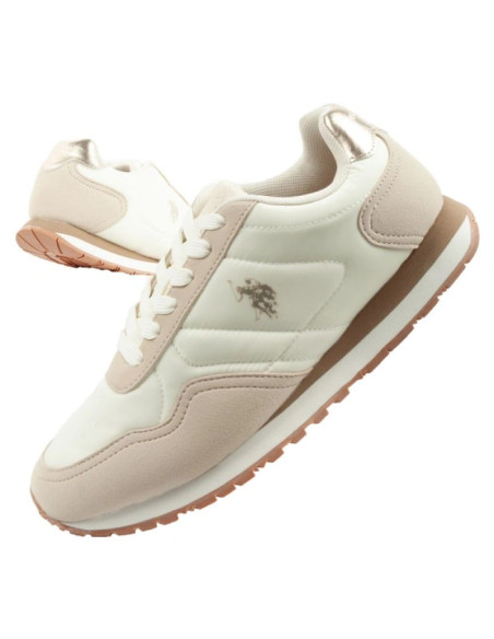 U.s polo assn buty sportowe sneakersy damskie modne wygodne ecru