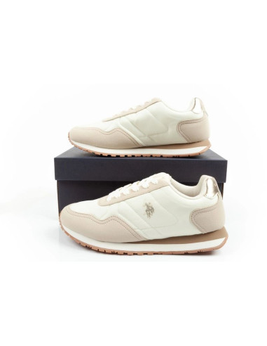 U.s polo assn buty sportowe sneakersy damskie modne wygodne ecru