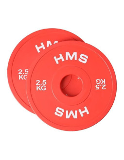 Talerz olimpijski bumper 2x2.5kg czerwony hms cbrs25