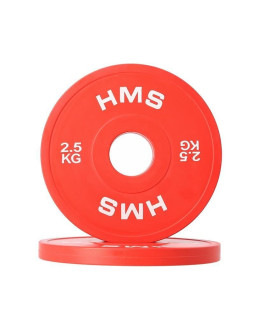 Talerz olimpijski bumper 2x2.5kg czerwony hms cbrs25 2