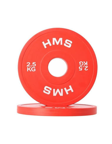 Talerz olimpijski bumper 2x2.5kg czerwony hms cbrs25