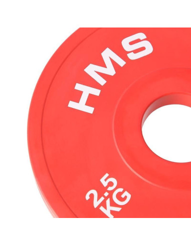 Talerz olimpijski bumper 2x2.5kg czerwony hms cbrs25
