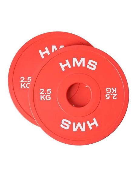 Talerz olimpijski bumper 2x2.5kg czerwony hms cbrs25