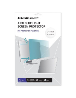 Filtr światła niebieskiego qoltec 51076 24" 16:9 (ochrona wzroku | anti glare | matowy | na monitor)