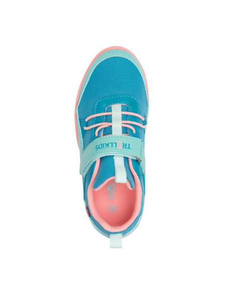 Buty trollkids skaland barefoot hiker niebieski portowy/mgła akwamarynowa/różowy piwonia