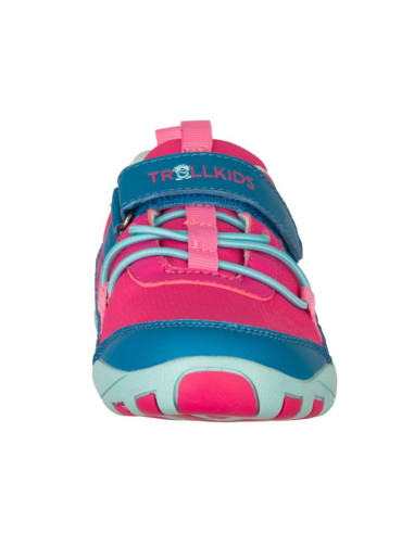 Buty trollkids skaland barefoot hiker jaskrawy różowy/niebieski portowy/mgła akwamarynowa