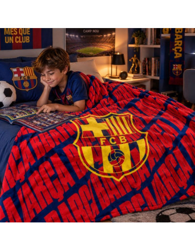Fc barcelona koc 150x200cm jakość premium blanket 125401