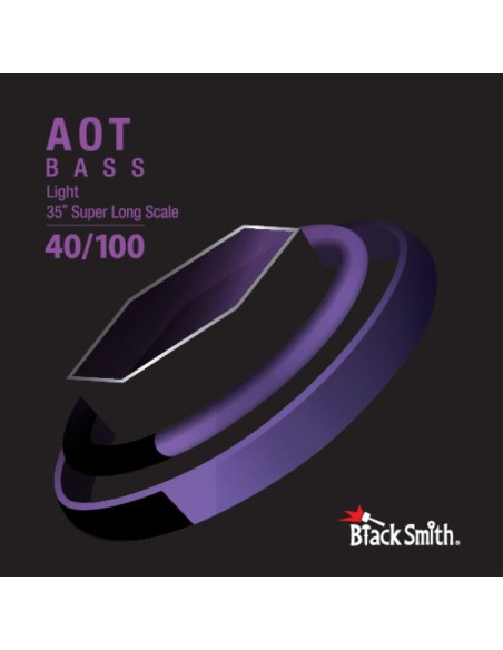 Blacksmith anw-40100-4-35 - struny do gitary basowej 40-100, 4-strunowej, 35”