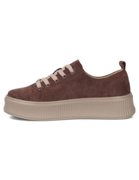 Skórzane półbuty sneakersy na platformie białe filippo dp6122