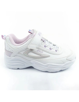 Fila skye v buty sportowe dziecięce dla dziewczynki na rzep białe